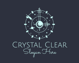 Solar System Clock logo design