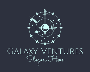 Solar System Clock logo design