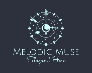 Solar System Clock logo design