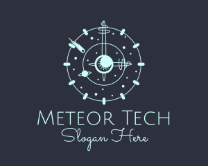 Solar System Clock logo design