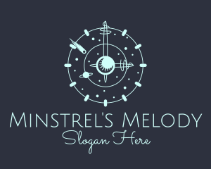 Solar System Clock logo design