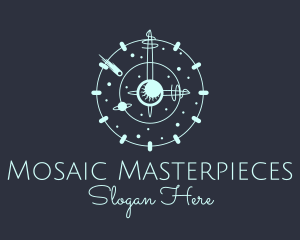 Solar System Clock logo design