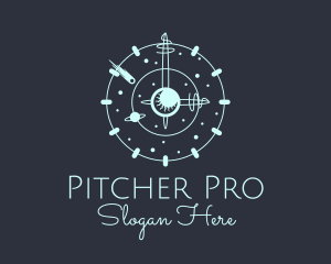 Solar System Clock logo design