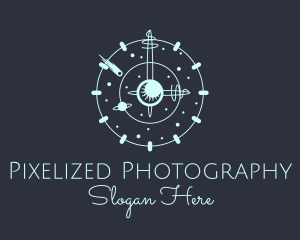 Solar System Clock logo design