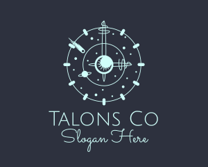 Solar System Clock logo design