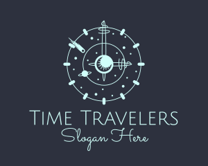 Solar System Clock logo design