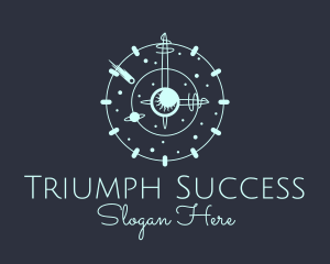 Solar System Clock logo design