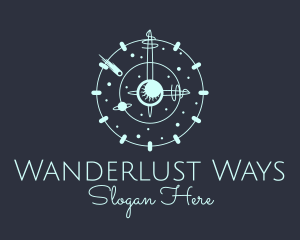 Solar System Clock logo design