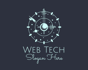 Solar System Clock logo design