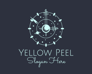 Solar System Clock logo design