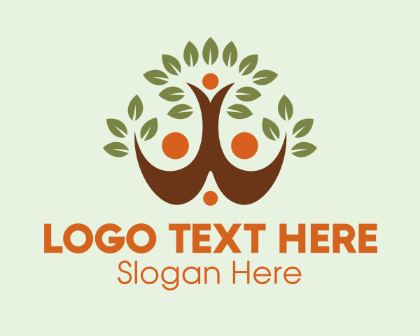 Brown Leaf logo example 2