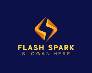 Spark Lightning Electrical logo design