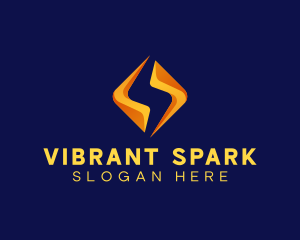 Spark Lightning Electrical logo design