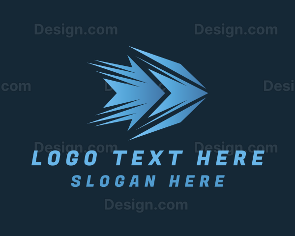 Gradient Blue Arrow Express Logo