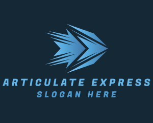 Gradient Blue Arrow Express logo design