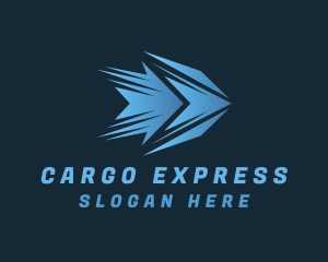 Gradient Blue Arrow Express logo design