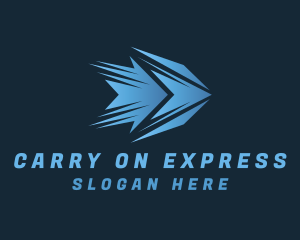 Gradient Blue Arrow Express logo design