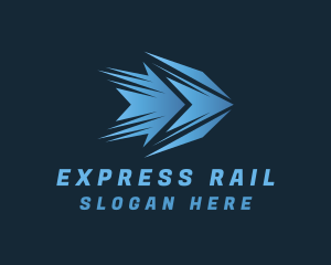 Gradient Blue Arrow Express logo design