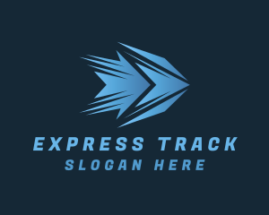 Gradient Blue Arrow Express logo design