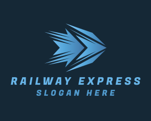 Gradient Blue Arrow Express logo design