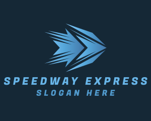 Gradient Blue Arrow Express logo design