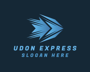 Gradient Blue Arrow Express logo design