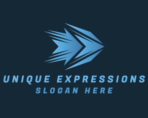 Gradient Blue Arrow Express logo design