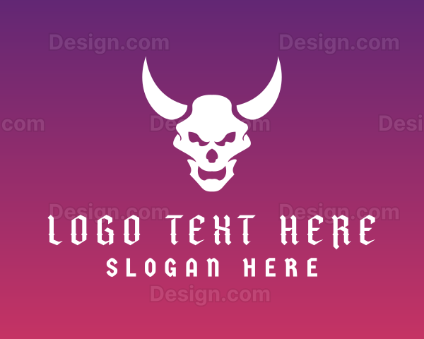 Evil Skull Horns Logo