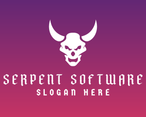 Evil Skull Horns logo design