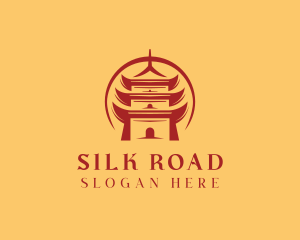 Oriental Temple Shrine Pagoda  logo design