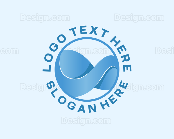 Gradient Aqua Wave Logo