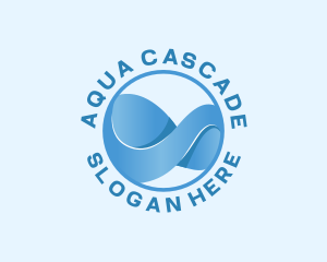 Gradient Aqua Wave logo design