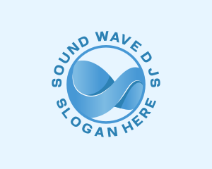 Gradient Aqua Wave logo design