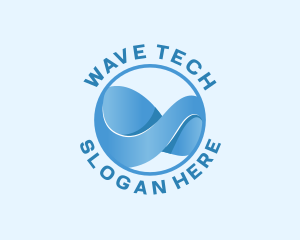 Gradient Aqua Wave logo design