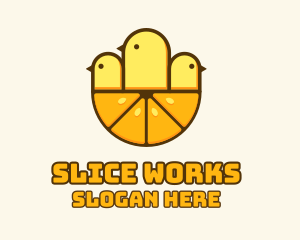 Chicks Orange Slice logo design