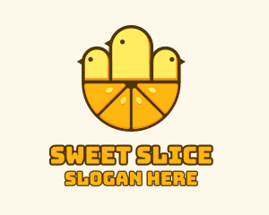 Chicks Orange Slice logo design