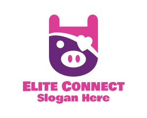 Cute Pirate Pig logo