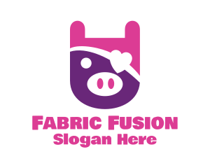 Cute Pirate Pig logo design