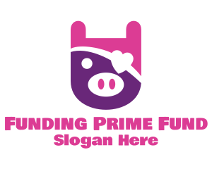 Cute Pirate Pig logo design