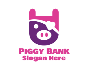 Cute Pirate Pig logo