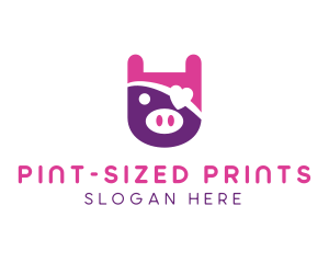 Cute Pirate Pig logo