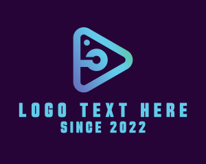 Light Blue Photo Play logo design