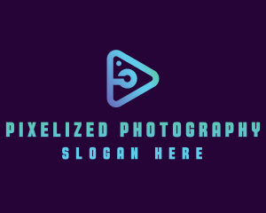 Light Blue Photo Play logo design