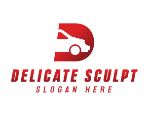 Red Car D logo design