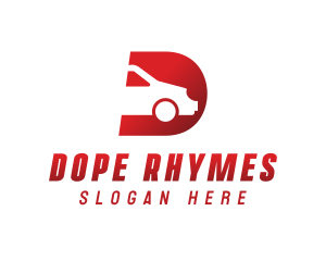 Red Car D logo design