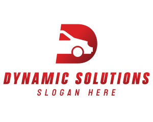 Red Car D logo design