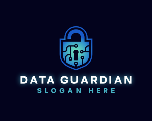 Security Defense Padlock logo design