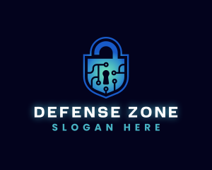 Security Defense Padlock logo design