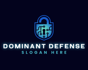 Security Defense Padlock logo design