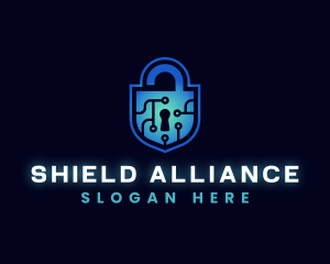 Security Defense Padlock logo